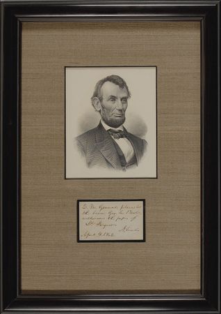 Lot #134 Abraham Lincoln: Lincoln orders a Civil War quartermaster to grant a request by a Peoria icon - Image 1