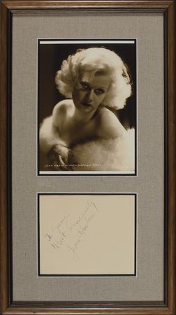 Lot #1042 Jean Harlow: Scarce signature of the tragic Hollywood legend - Image 1