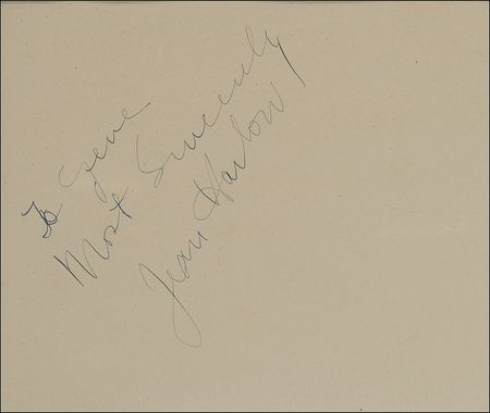Lot #1042 Jean Harlow: Scarce signature of the tragic Hollywood legend - Image 2