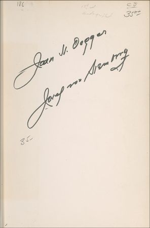 Lot #1200 Josef von Sternberg Book - Image 1