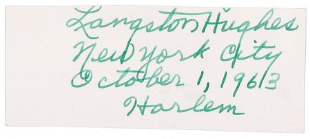 Lot #590 Langston Hughes Signatures - Image 1
