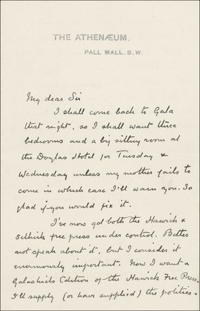 Lot #576 Arthur Conan Doyle: Sherlock Holmes author ?Sir Arthur? keeps the press under control: ?Better not speak about it, but I consider it enormously important? - Image 1