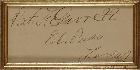 Lot #299 Pat Garrett: The legendary lawman signs in the west Texas town of El Paso - Image 2