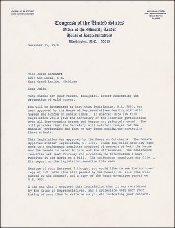 Lot #72 Gerald Ford - Image 1