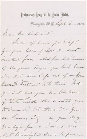 Lot #452 William T. Sherman: Sherman writes a lengthy letter to his alleged mistress - Image 1