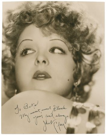 Lot #961 Clara Bow: The ‘It Girl’ signs to her “sweet Klunk” - Image 1