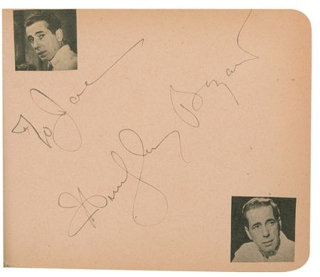 Lot #936 Autograph Albums: Fantastic collection of 900 vintage signatures including Marilyn, Bogart, Garland, Brando, Sinatra, Hepburn and hundreds of others - Image 2