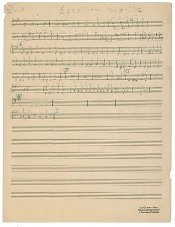 Lot #771 John Coltrane: The jazz great studies ‘Egyptian Nights’ and dabbles in drawing - Image 1