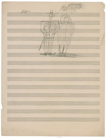 Lot #771 John Coltrane: The jazz great studies ‘Egyptian Nights’ and dabbles in drawing - Image 2