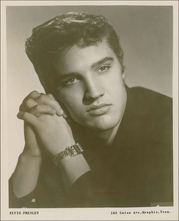 Lot #862 Elvis Presley: Elvis signs an early publicity still?which was purportedly too pretty to write on! - Image 1