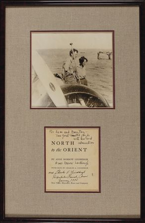 Lot #509 Charles and Anne Morrow Lindbergh: The Lindberghs present North to the Orient to ?two great-hearted people? - Image 1