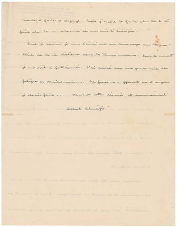 Lot #359 Albert Schweitzer: “Please forgive my silence. I feel as if I am drowning in weariness and work” - Image 2