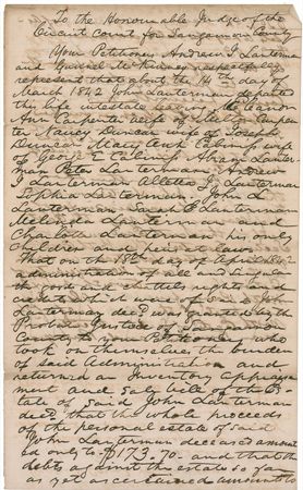 Lot #137 Abraham Lincoln: Stephen Logan: Settling an 1842 estate on behalf of “Lincoln & Logan” - Image 1