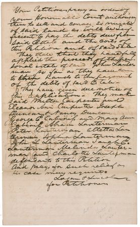 Lot #137 Abraham Lincoln: Stephen Logan: Settling an 1842 estate on behalf of “Lincoln & Logan” - Image 2