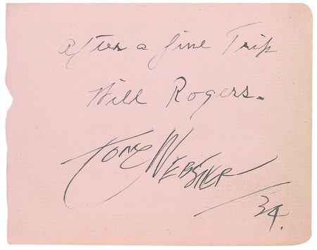 Lot #523 Wiley Post, Harold Gatty, and Will Rogers Group Lot - Image 2