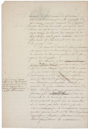 Lot #238 Jean-Baptiste Bernadotte: ?If victory momentarily has abandoned our flags, it must partly be attributed to the devastation and pillage that have existed in the armies of the Republic? - Image 2