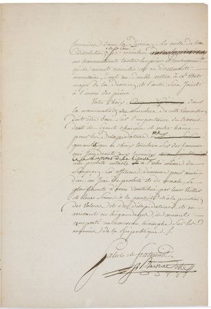 Lot #238 Jean-Baptiste Bernadotte: ?If victory momentarily has abandoned our flags, it must partly be attributed to the devastation and pillage that have existed in the armies of the Republic? - Image 3
