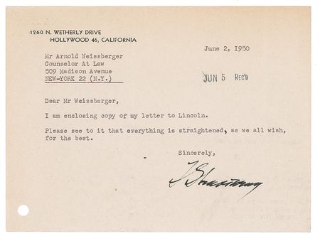 Lot #703 Igor Stravinsky: Detailed 1950s archive as Stravinsky breathes life into his greatest opera, The Rake's Progress - Image 4