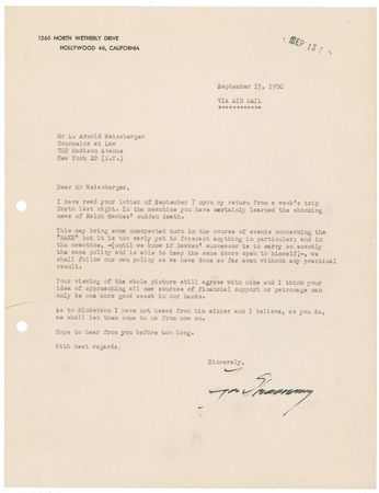 Lot #703 Igor Stravinsky: Detailed 1950s archive as Stravinsky breathes life into his greatest opera, The Rake's Progress - Image 7