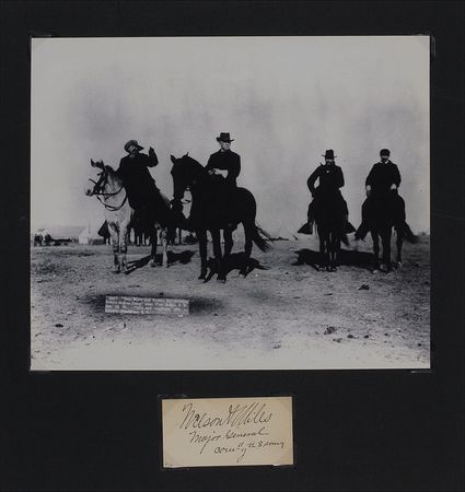 Lot #428 Nelson A. Miles and Geronimo: Miles, and his most famous conquest, Geronimo - Image 1