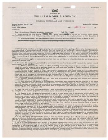Lot #962 Walter Brennan Signed Document - Image 2