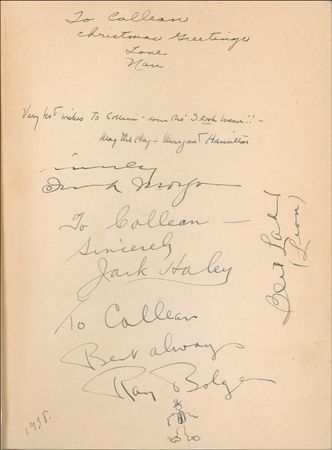 Lot #1062 Wizard of Oz: Acquired on the set of The