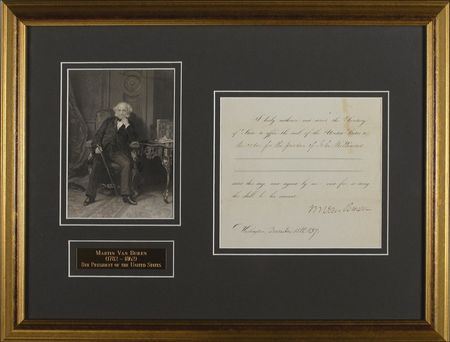 Lot #184 Martin Van Buren Signed Document - Image 1