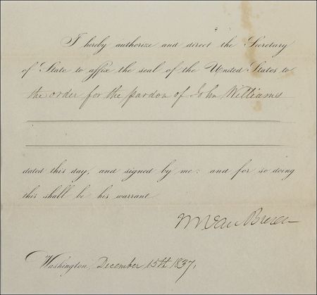 Lot #184 Martin Van Buren Signed Document - Image 2