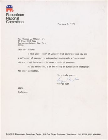 Lot #12 George Bush Typed Letter Signed