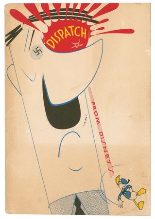 Lot #583 Walt Disney: Disney bolsters the war effort by sending a gift of laughter—with Donald Duck smacking the Fuhrer with a tomato - Image 2
