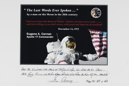 Lot #413 Apollo 17: Gene Cernan 