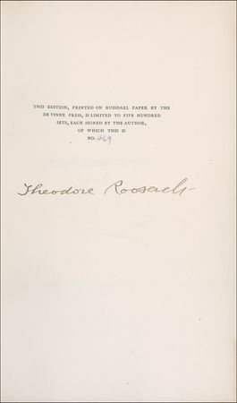 Lot #165 Theodore Roosevelt Book - Image 1