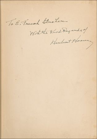 Lot #80 Herbert Hoover Book - Image 1
