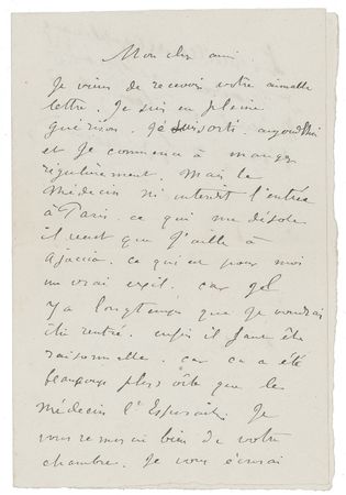 Lot #535 Pierre-Auguste Renoir: Renoir connects with an old friend and subject of some of his most famous Impressionist portraits - Image 1