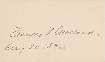 Lot #32 Grover and Frances Cleveland Signatures - Image 2