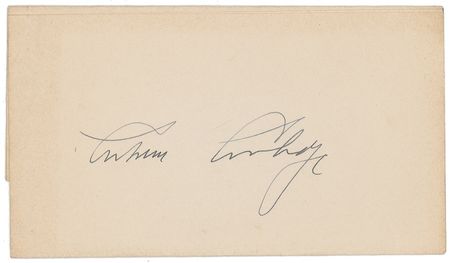 Lot #37 Calvin and Grace Coolidge Signatures - Image 2