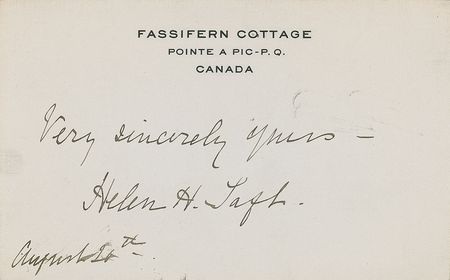 Lot #173 William H. and Helen Taft Signatures - Image 1