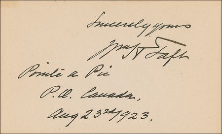 Lot #173 William H. and Helen Taft Signatures - Image 2