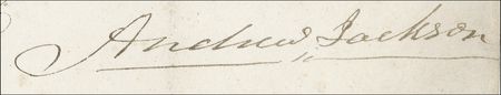Lot #86 Andrew Jackson: The seventh president grants a huge tract of land to a former War of 1812 scout - Image 2