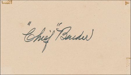 Lot #1105 Chief Bender Signed Note - Image 1