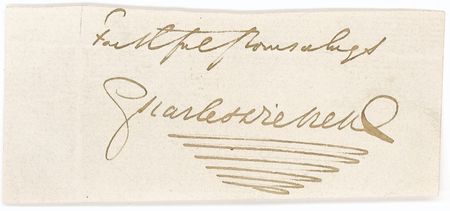 Lot #496 Charles Dickens Signature - Image 1