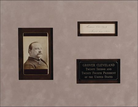 Lot #28 Grover Cleveland Signature