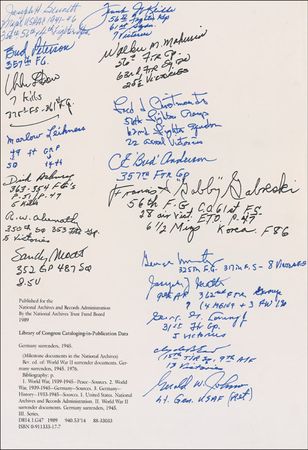 Lot #349 Flying Aces Souvenir Documents - Image 1