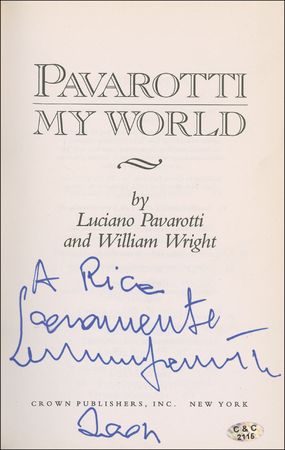 Lot #730 Luciano Pavarotti Book - Image 1