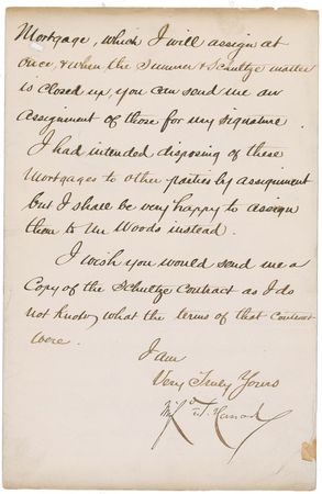 Lot #357 Winfield Scott Hancock: Hancock contacts his lawyers about the status of an 1881 land sale - Image 4