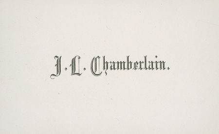 Lot #338 Joshua Lawrence Chamberlain: Maine's heroic Civil War veteran signs his calling card - Image 2