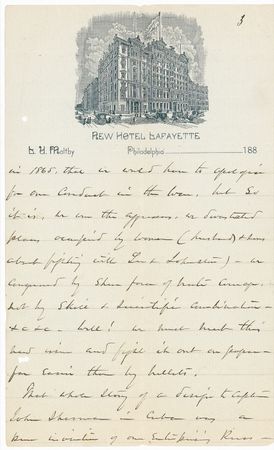 Lot #394 William T. Sherman: ?We did not dream in 1865, that we would have to apologize for our conduct in the War? - Image 5