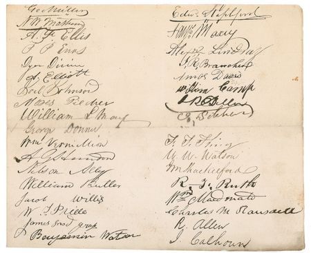 Lot #227 George Donner and James F. Reed: Amazingly scarce signatures of Donner and Reed of the 19th century's famed Donner Party—a tragic tale in California's history - Image 1