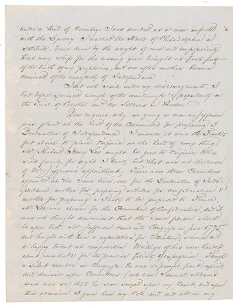 Lot #3 John Adams: Adams family archive?including a detailed transcription of how the Declaration of Independence was written - Image 14