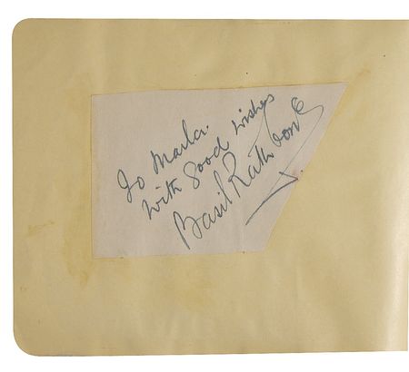 Lot #793 Autograph Album: Stars of Hollywood's Golden Age, including Lugosi, Karloff, Sinatra, and Rathbone sign for the daughter of a vaudeville actor - Image 10